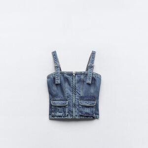 Zara TRF Denim Top